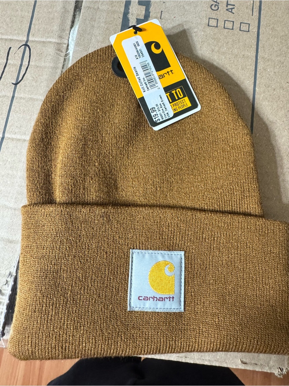 Carhartt Brown/Tan Knit Cuffed Beanie